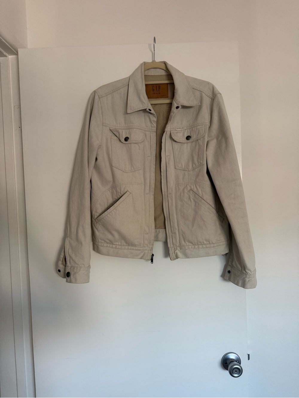 GAP Men's Light Tan Cotton Shirt Jacket
